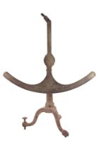 A late 18th / early 19th Century brass yarn scale by I Piat of Paris, 44 cm tall