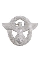 A German Third Reich police cap badge, (a/f)