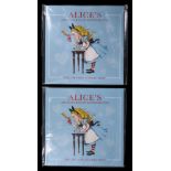 Two Alice's Adventures in Wonderland fifty pence coins, in presentation packs, by Westminster