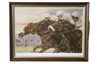 After Claire Eva Burton and Max Brandrett "Lester Piggott on Teenoso", an un-named depiction of