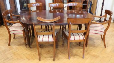 A Victorian mahogany dining suite