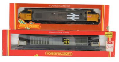 Two Hornby model railway locomotives, comprising BR CO-CO Diesel and BR Class 37 Diesel rail freight