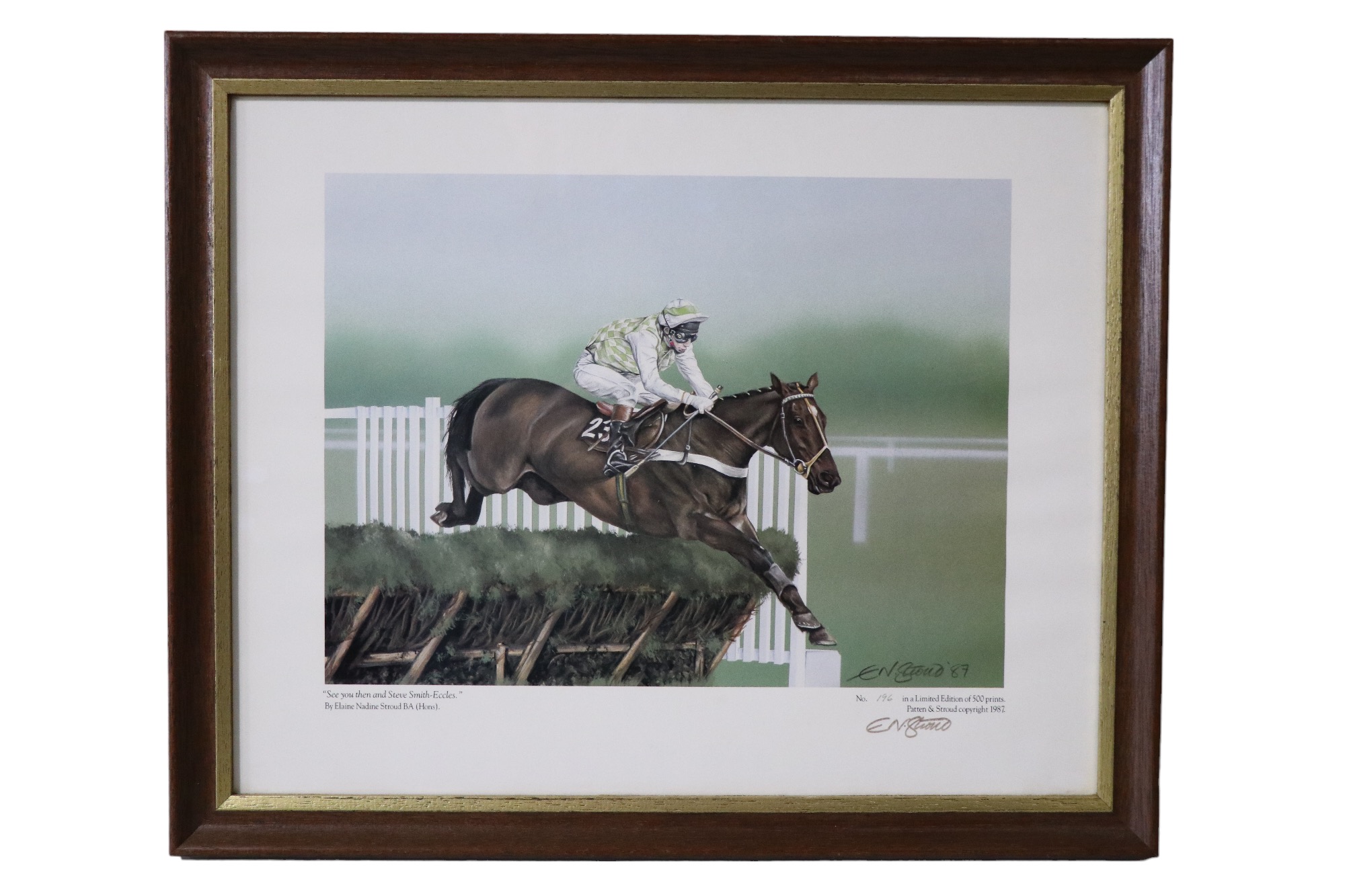 After Elaine Nadine Stroud "Desert Orchid and Kildimo", "Triptych", "Dancing Brave and Pat - Image 5 of 5