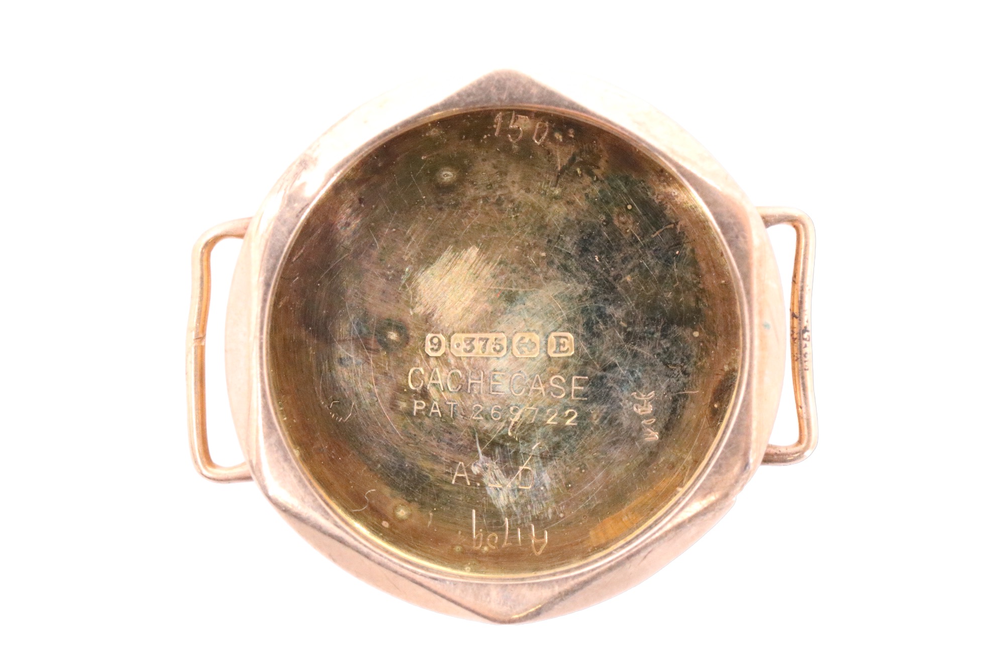 A vintage 9 ct gold watch case, 3.4 g - Image 2 of 4