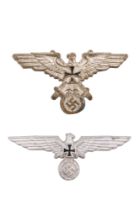 Two German Third Reich veterans' association cap badges