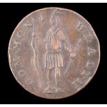 USA, a 1788 Massachusetts copper cent coin