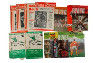A group of 1969/1970 season Newcastle United and Sunderland AFC football matchday programmes