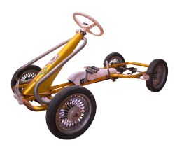 A 1970s Kettler of Germany "Tornado" Kett Car go-kart, 120 x 70 x 65 cm, (lacking seat)