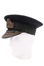 A Great War period Royal Navy admiral's peaked cap, believed to be that of Admiral of the Fleet