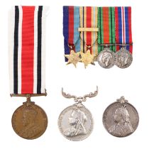 A Queen's South Africa Medal to 954 Pte P Conley, Scots Guards, (a/f), an India General Service
