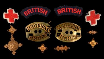 A group of Berkshire Red Cross medals and badges