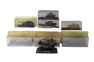 Seven diecast model tanks together with M35AI-1968