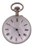 A late 19th Century French ball or "Bubble" desk timepiece, having a pin-set movement and white