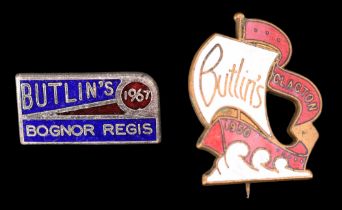 Two 1950s / 60s Butlins resort badges