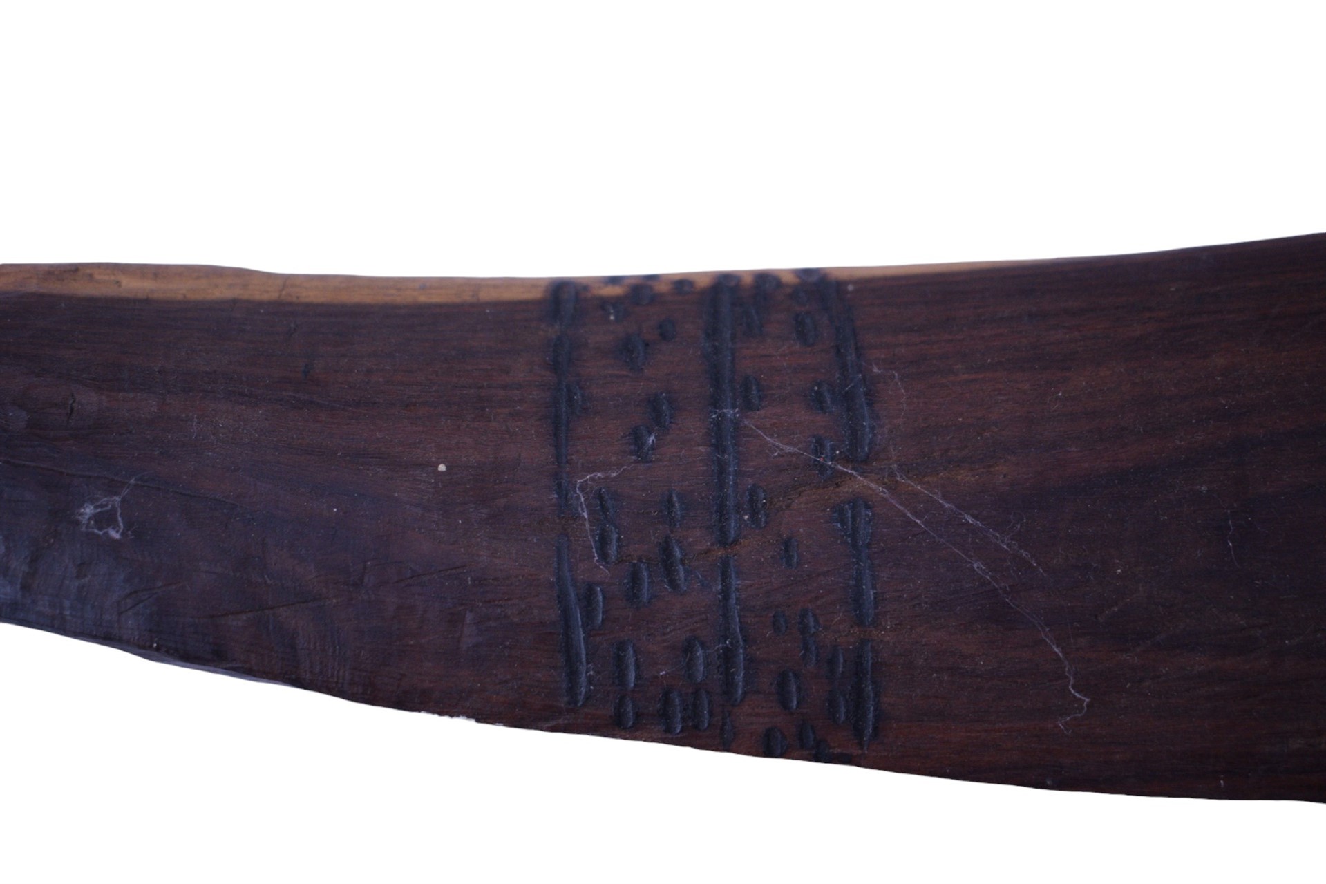 Two Australian aboriginal boomerangs, longest 72 cm - Image 2 of 3