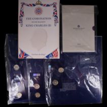 The 2021 United Kingdom Brilliant Uncirculated Annual Coin Set, by The Royal Mint, together with The