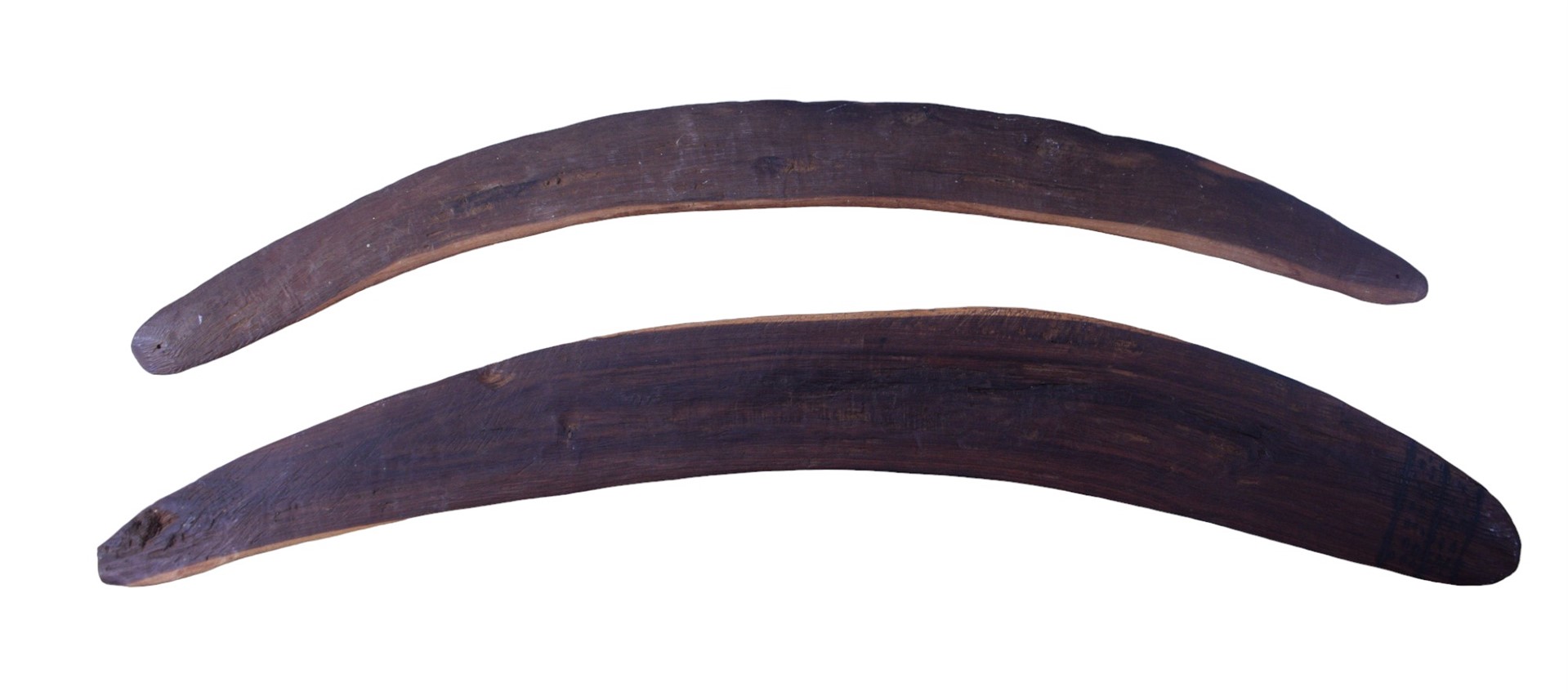 Two Australian aboriginal boomerangs, longest 72 cm - Image 3 of 3