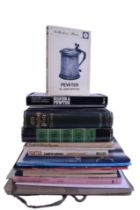 A large quantity of books on pewter, silver and domestic metalwork