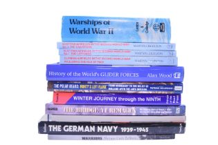 A quantity of books on the Second World War including Martyn Chorlton, "Cumbrian Airfields in the