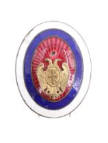 A Great War Serbian army enamelled cap badge