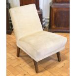 An upholstered bedroom chair, circa 1960s, 70 cm high, [sold strictly for re-upholstery]