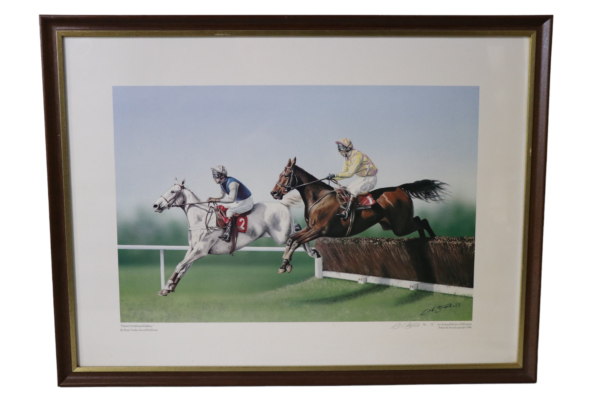 After Elaine Nadine Stroud "Desert Orchid and Kildimo", "Triptych", "Dancing Brave and Pat - Image 2 of 5