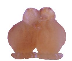 A Daume pate de verre pair of ducklings, 6.5 cm