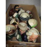 Collection of various Royal Doulton medium and small character jugs