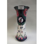 Late 20th Century Moorcroft floral tubeline decorated baluster form vase with original box, 17cms