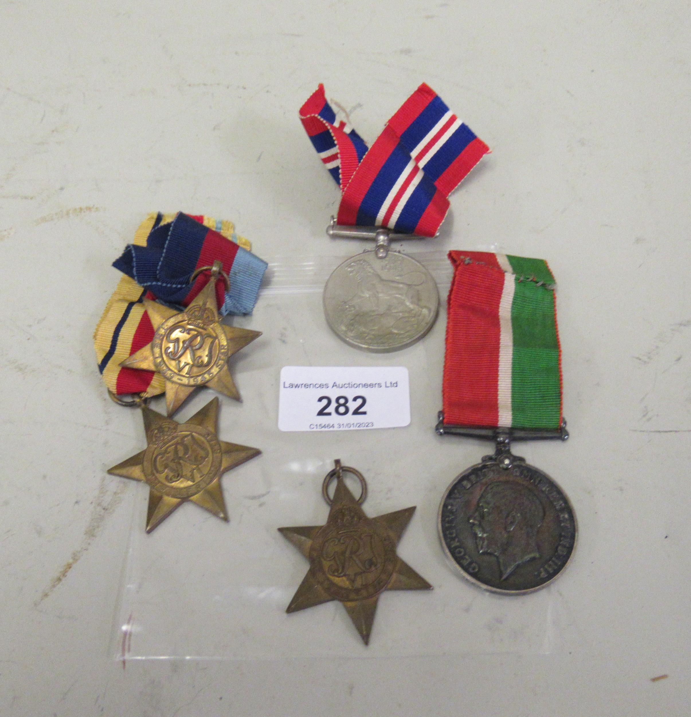 1914 / 1918 Medal awarded to Alfred Anderson and four World War II medals, including three stars
