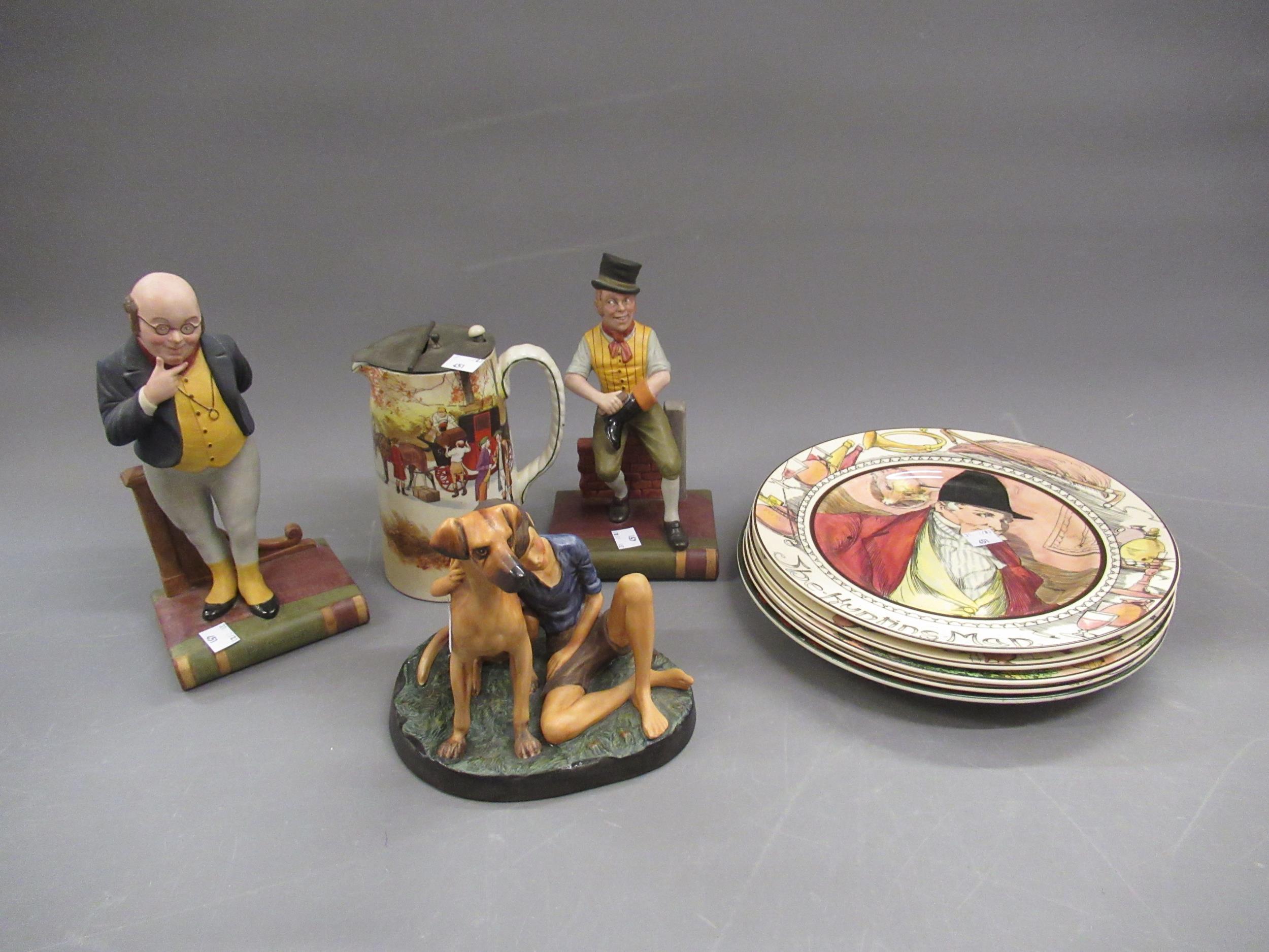 Royal Doulton matt glazed group, ' Buddies ' HN2546, together with five various Royal Doulton