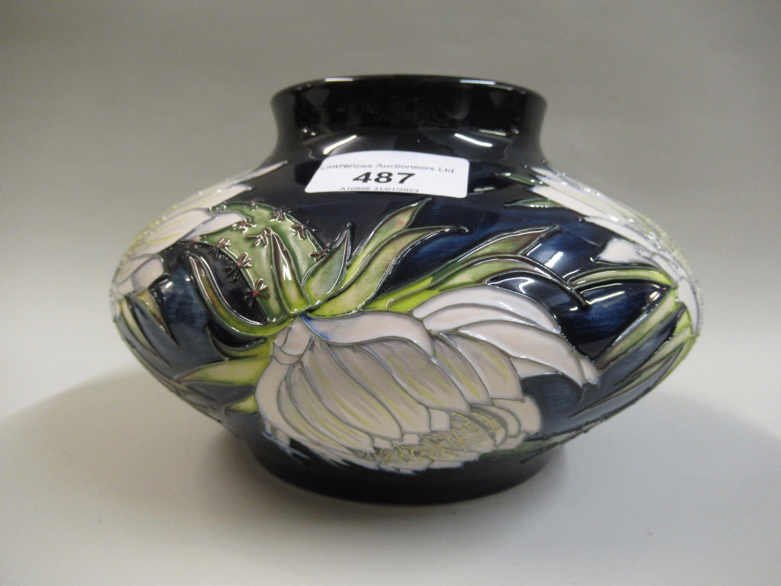 Moorcroft Collector's Club ' Anemone ' pattern squat baluster vase by Angela Davenport, dated