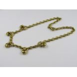 Chaumet, Paris, 18ct yellow gold multi heart necklace, 61g, 41cms long