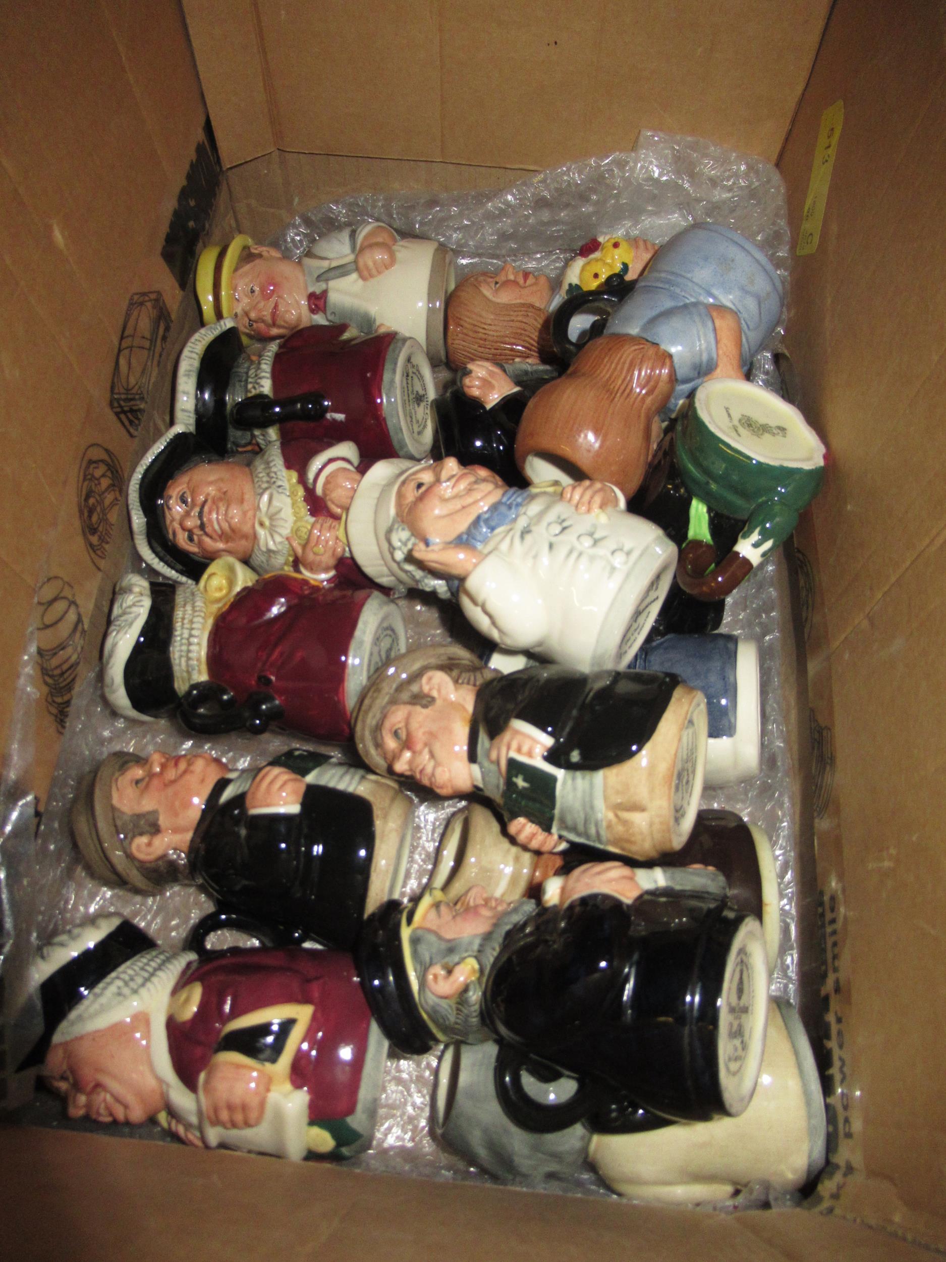 Collection of sixteen Royal Doulton Toby jugs ' The Doultonville Collection ',