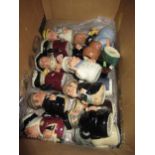 Collection of sixteen Royal Doulton Toby jugs ' The Doultonville Collection ',
