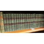 Set of twenty four volumes, ' Waverley Novels ', part leather bound together with two volumes
