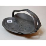 Kayserzinn, pewter stylised floral design dish, 28cms wide