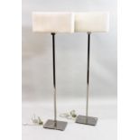 Pair of Astro Lighting Limited standard lamps with Porta Romana rectangular box shades, 146cms