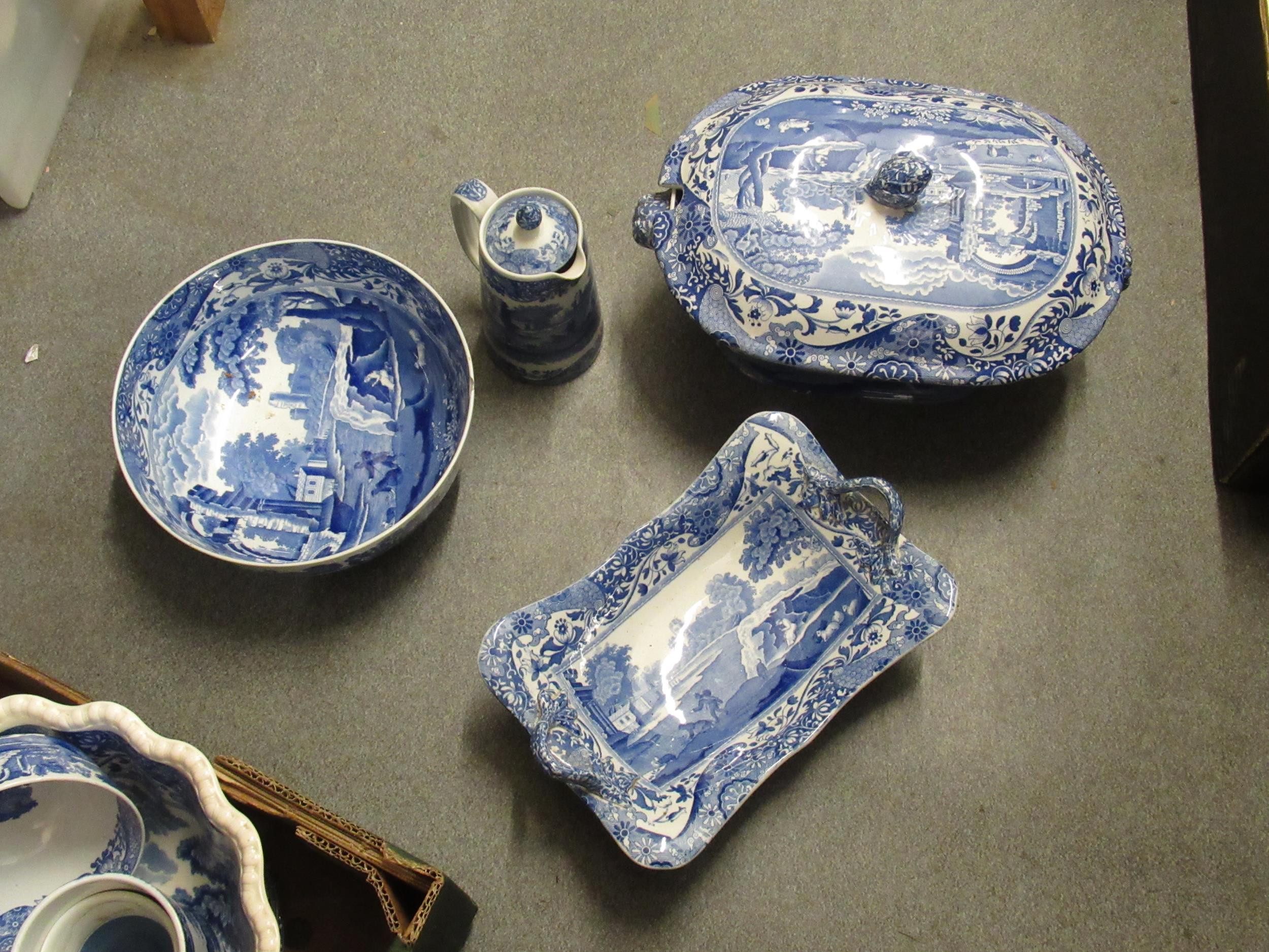 Large quantity of Copeland Spode blue and white Italian pattern transfer printed dinner, tea and - Image 3 of 3