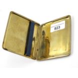 9ct Gold cigarette case with engine turned decoration by Goldsmiths & Silversmiths Company, 120g