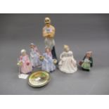 Royal Doulton figure ' Genie ', together with five other various Royal Doulton figures and a