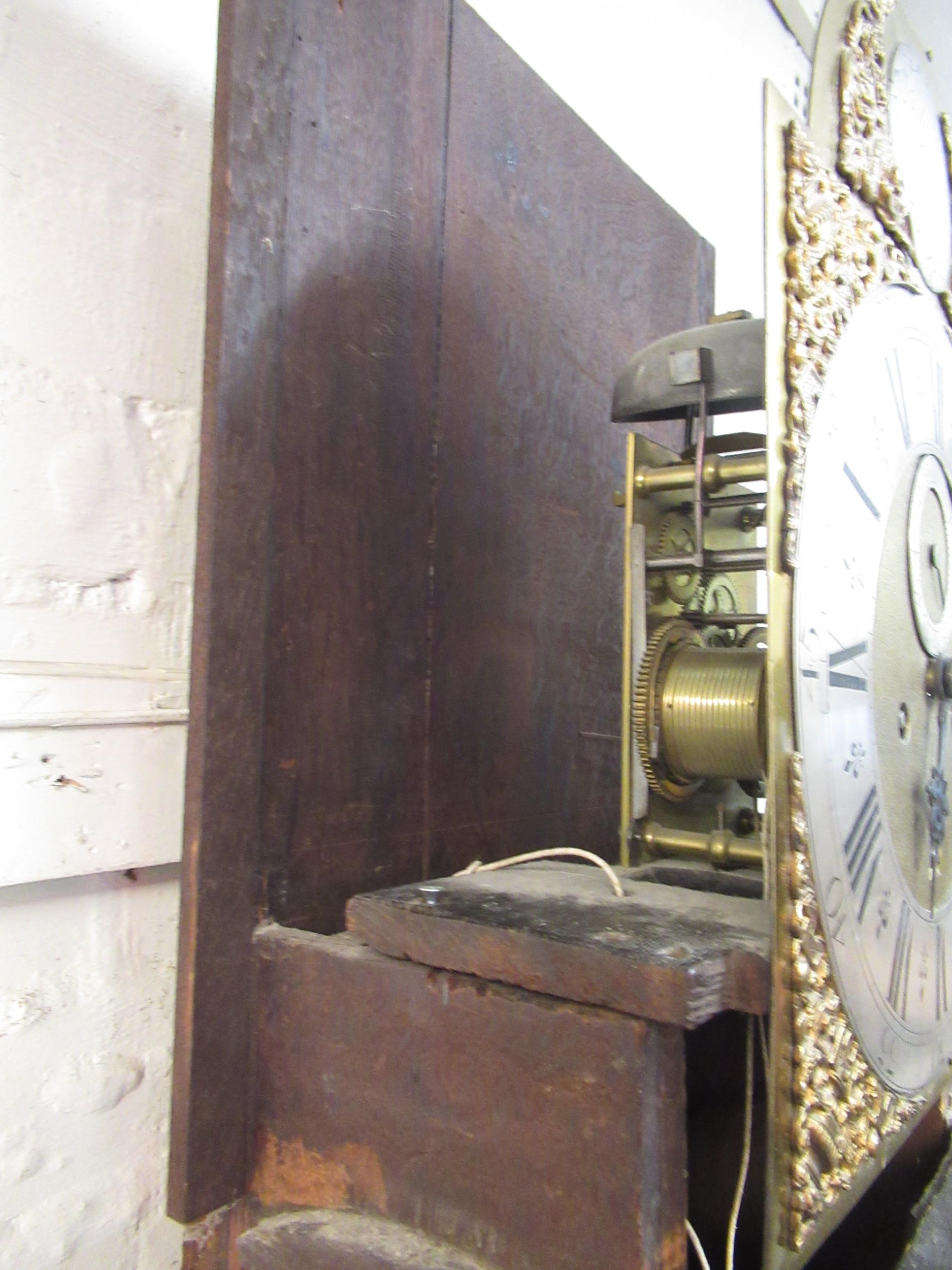 John Hewkley, 18th Century chinoiserie longcase clock, the pagoda top hood enclosing a brass dial - Image 15 of 20