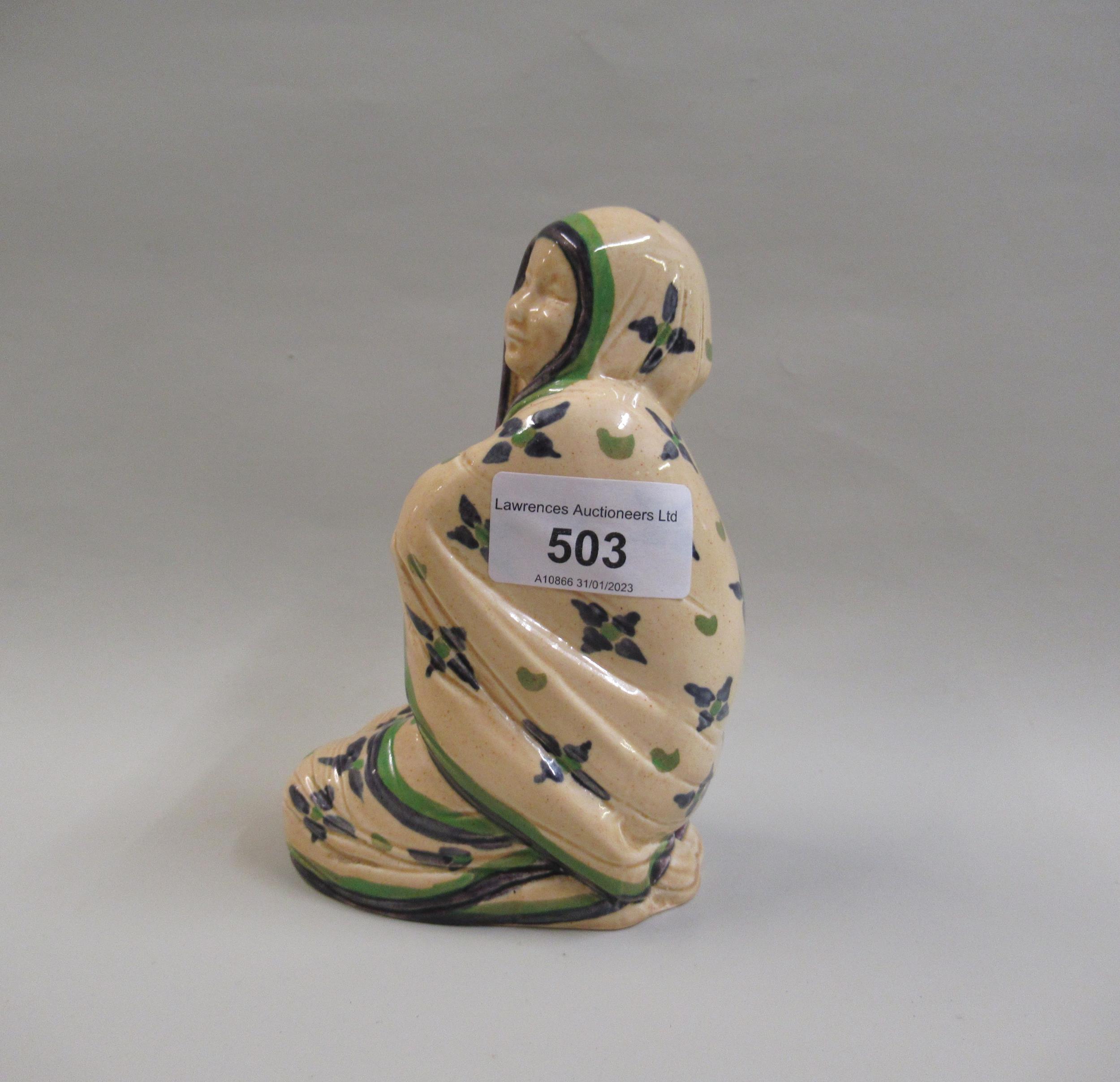 Ashtead pottery figure ' Eastern Lady ', M37 designed by Phoebe Stabler, 14cms high Excellent