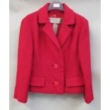 Christian Dior for Harrods, ladies red jacket, size 12 Has a couple of minor pulls and a very