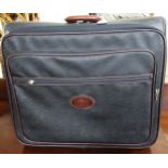 Mulberry Scotchgrain suitcase with tan leather trim, Serial No. 910782
