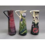 Moorcroft seconds jug vase decorated with a Macintosh inspired stylised floral design by Rachael