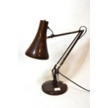 Brown metal Anglepoise style lamp