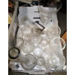 Quantity of miscellaneous, mainly 19th Century glassware to include a large glass goblet and