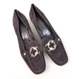 Louis Vuitton, pair of ladies brown suede shoes, size 40