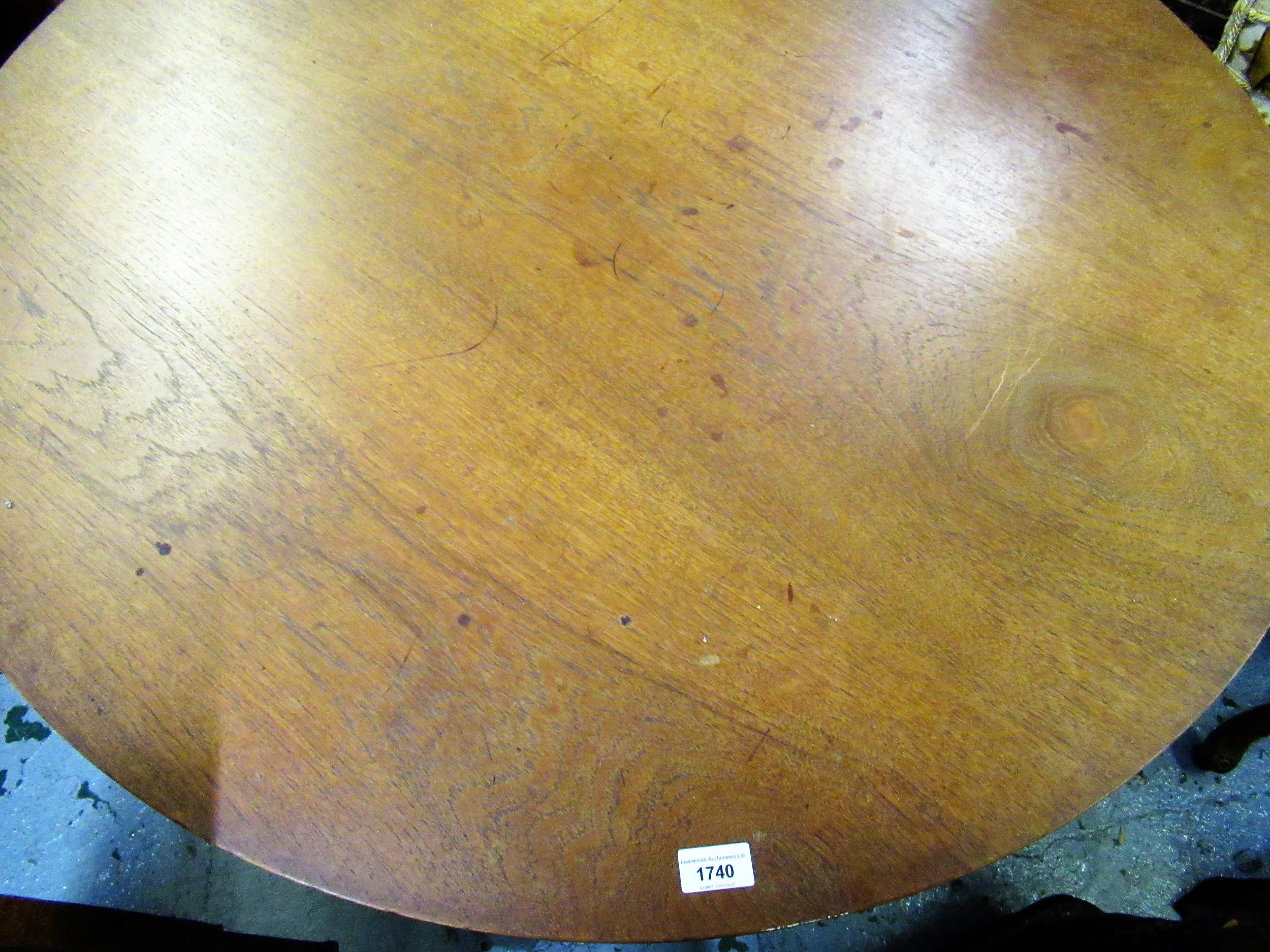 Frem Rojle, Danish teak circular dining table with four integral chairs on turned tapering supports, - Image 2 of 10